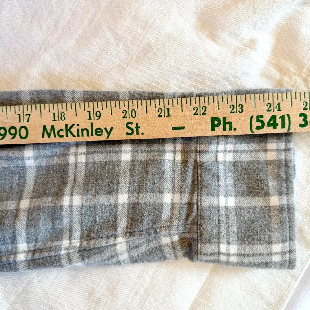 Faherty Plaid Super Brushed Flannel Shirt‎ Men's Small Gray Cotton Button Down